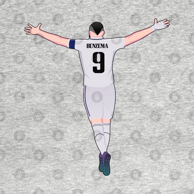 Benzema #9 Captain RM 22 Football Celebration by LanaIllust